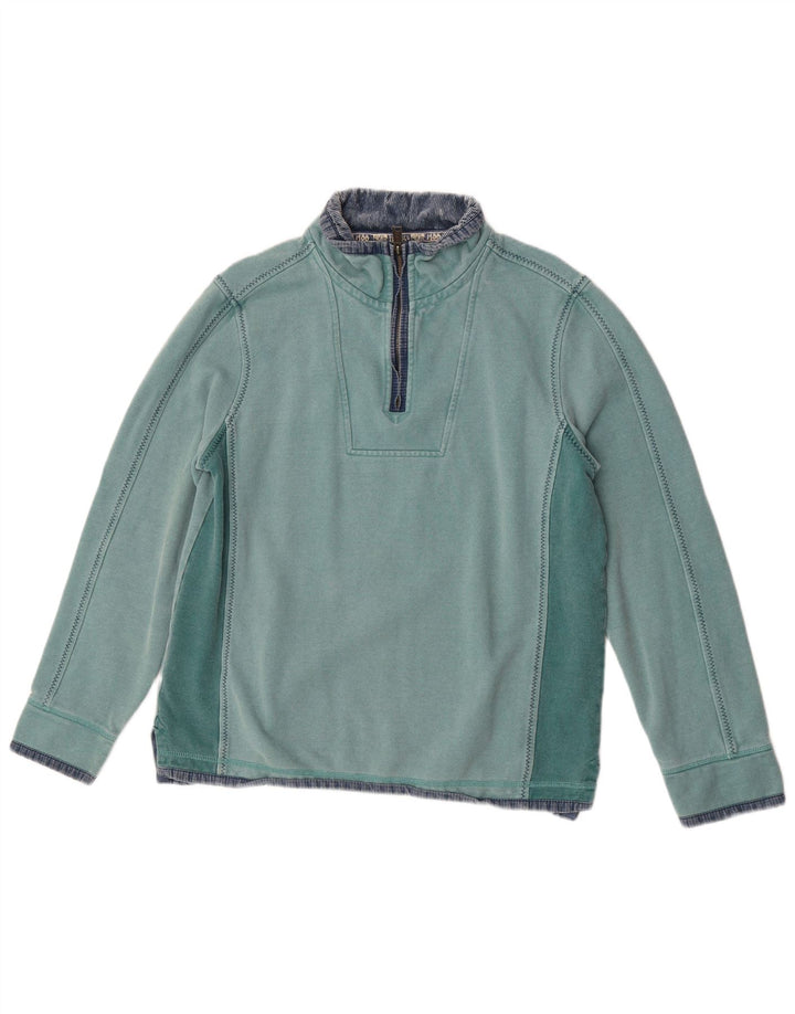 Fat Face Sweat-Shirt The Airlie Homme Vert Moyen Colorblock