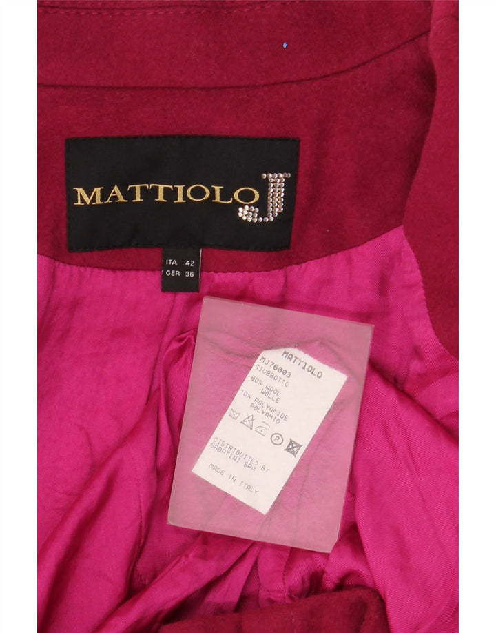 Gai Mattiolo Veste Blazer Double Boutonnage Femme IT 42 Laine Rose Moyen