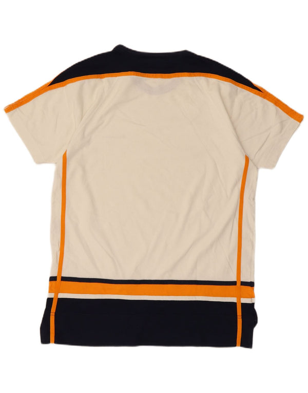 Champion T-Shirt Homme Blanc Moyen Coton Colorblock