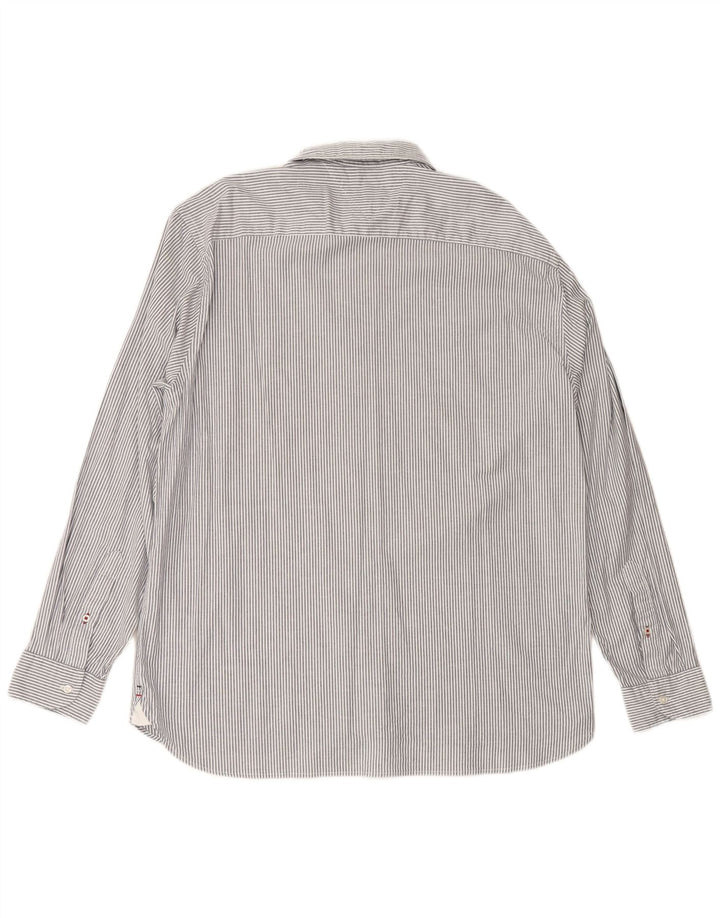 TOMMY HILFIGER Chemise coupe classique pour homme 2XL en coton à fines rayures gris