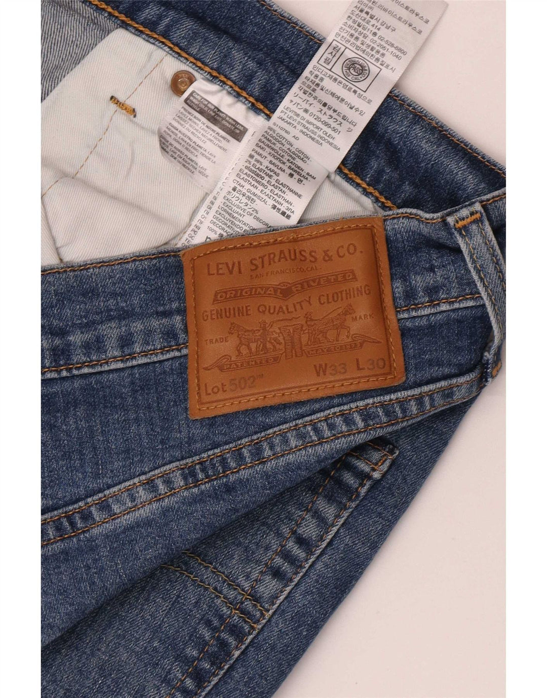 Levi's Jean 502 Tapered Homme Bleu Coton W33 L30