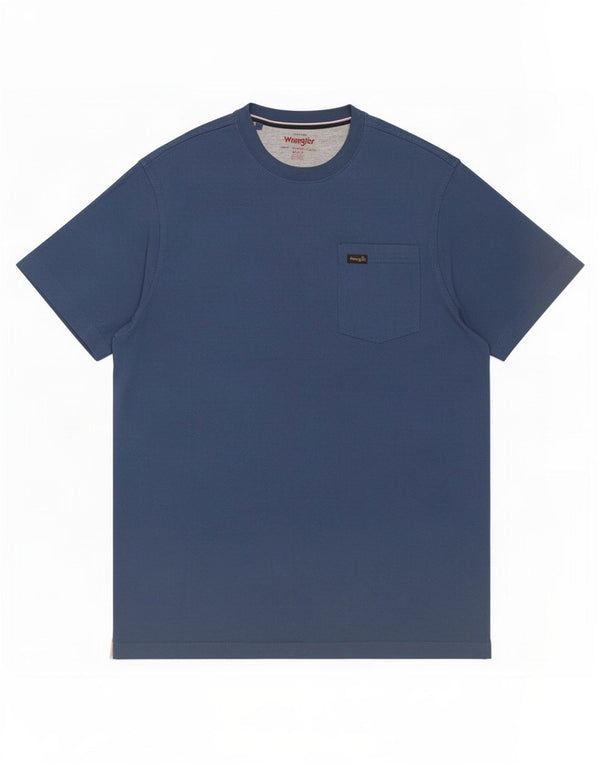 Wrangler Mens T-Shirt Top Medium Blue Cotton