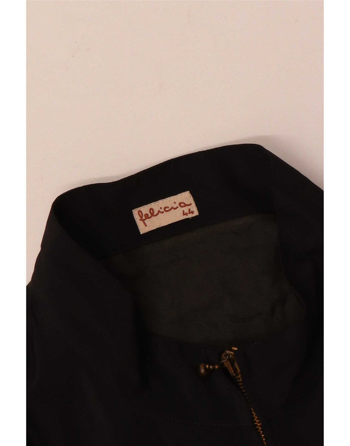 Felicia Veste bomber surdimensionnée à motif abstrait pour femme EU 44 XL Noir