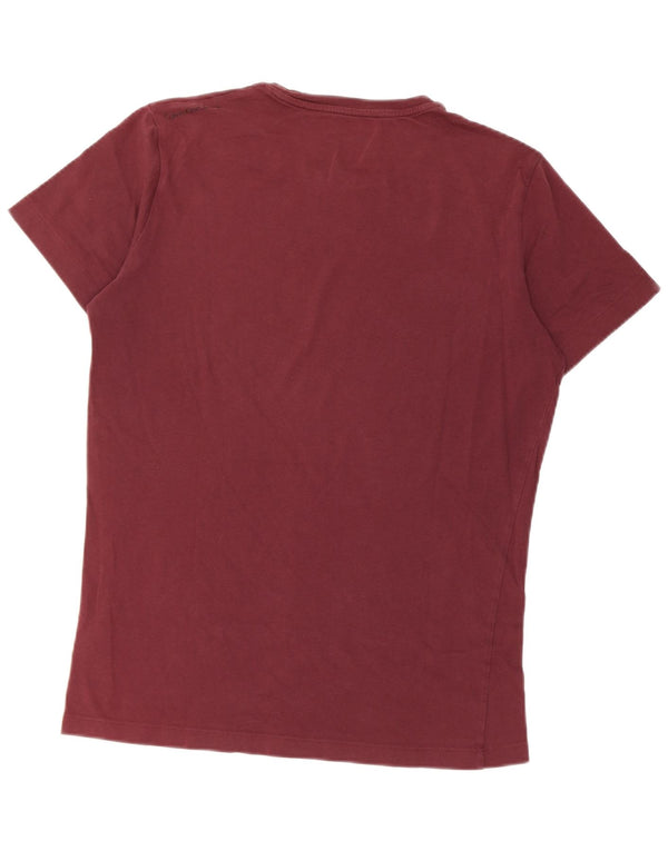 Calvin Klein Jeans T-Shirt Graphique Homme Coton Bordeaux Moyen