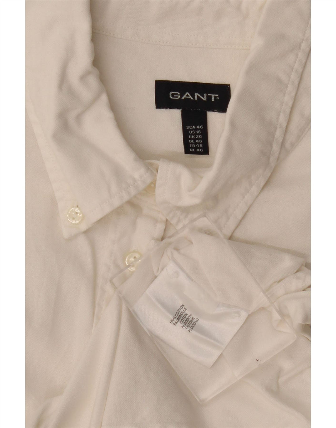 Gant Chemise Femme UK 20 2XL Coton Blanc