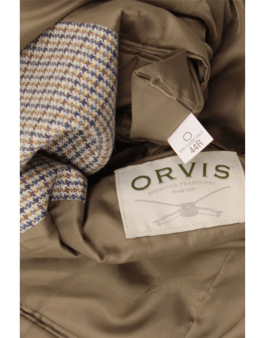 Orvis Veste Blazer 2 Boutons Homme UK 44 2XL Beige Pied-de-Poule