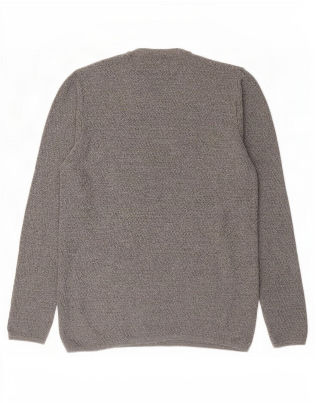 Zara Pull à col rond pour homme Large Gris Viscose