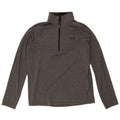 Under Armour Haut Zip Neck Manches Longues Homme Gris Moyen Polyester