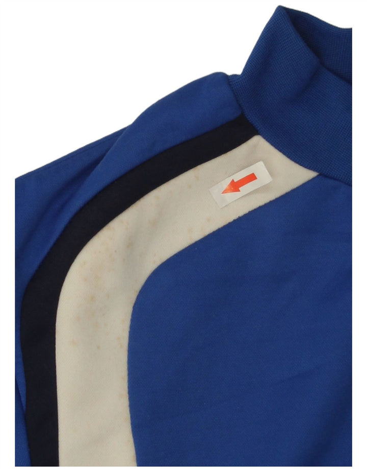 Diadora Sweat-shirt pour homme en polyester color block Small Bleu