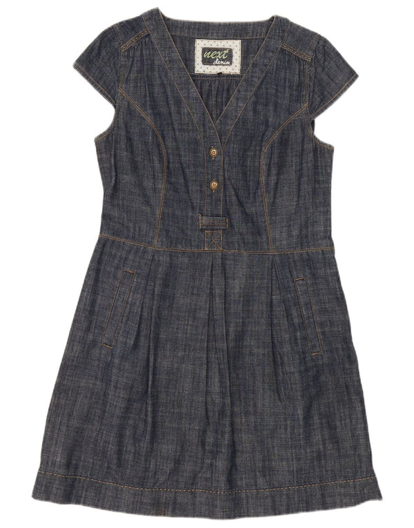 Next Robe trapèze pour femme UK 44 en coton bleu marine moyen