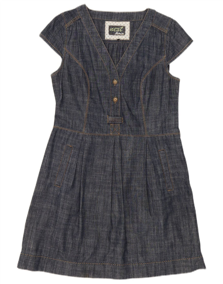 Next Robe trapèze pour femme UK 44 en coton bleu marine moyen