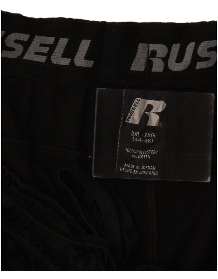 RUSSELL ATHLETIC Short de sport pour homme 2XL Noir Colorblock Polyester