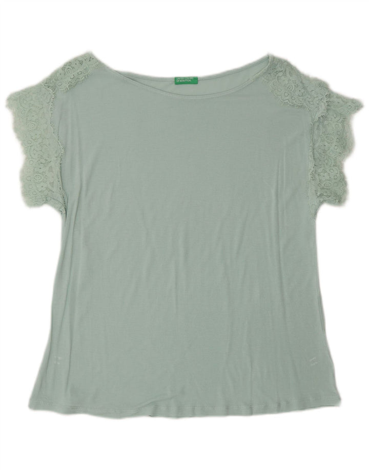 BENETTON Chemisier Femme UK 44 Vert Moyen