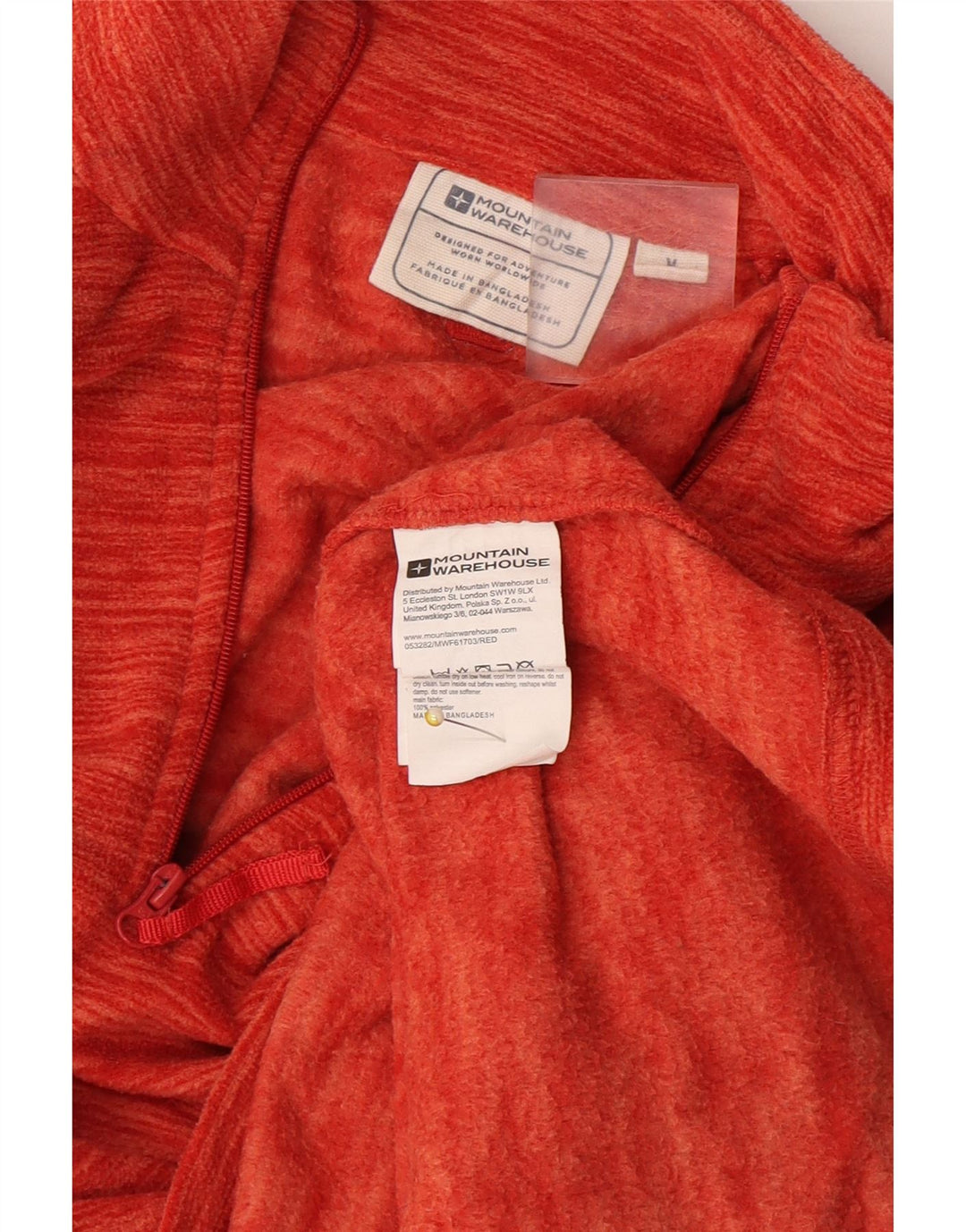 Mountain Warehouse Pull Polaire à Col Zippé Homme Orange Moucheté