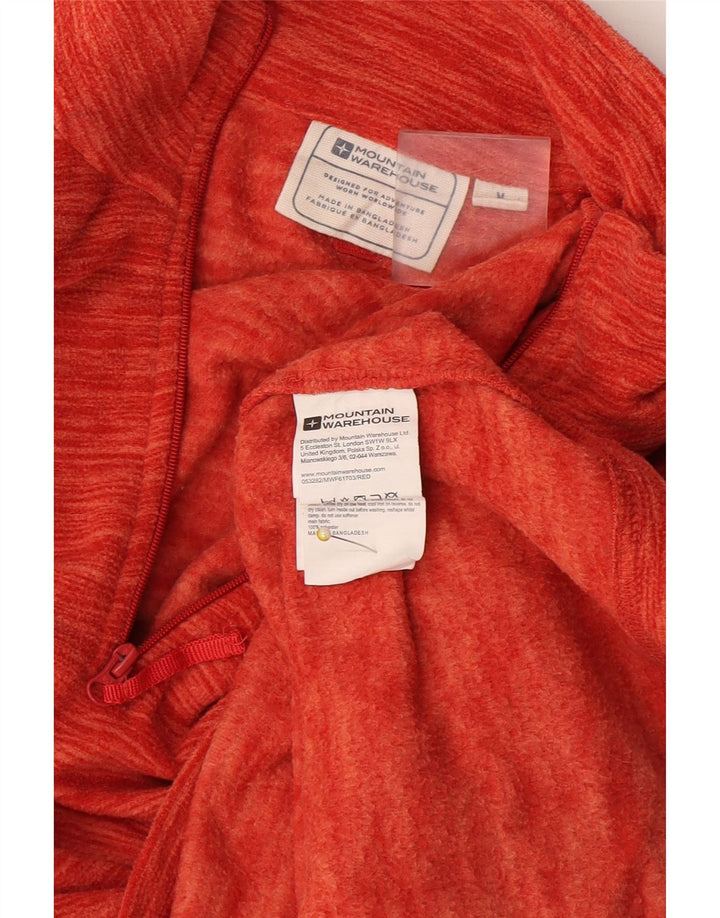Mountain Warehouse Pull Polaire à Col Zippé Homme Orange Moucheté