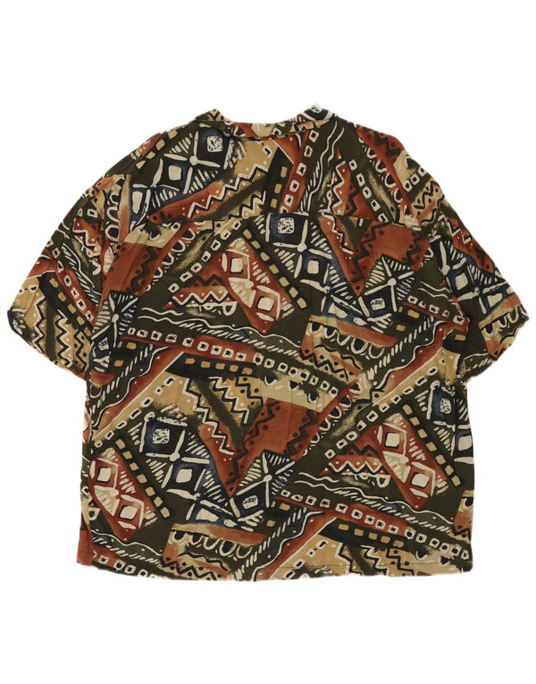 Pull & Bear Chemise Hawaïenne à Manches Courtes XL Homme Multicolore Géométrique