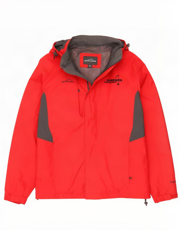 Eddie Bauer Veste coupe-vent pour homme 2XL Rouge Colourblock Polyester