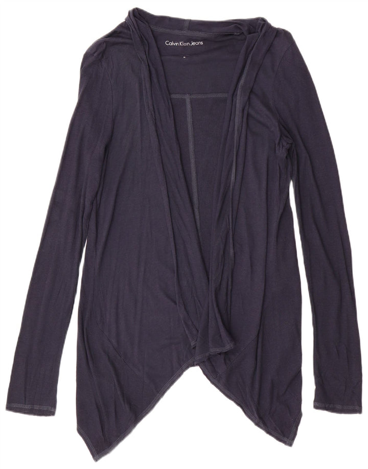 Calvin Klein Jeans Cardigan pour femme UK 14 Bleu marine moyen Coton