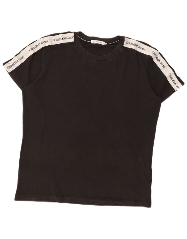 Calvin Klein Jeans T-shirt graphique pour homme XL Noir Coton Classique