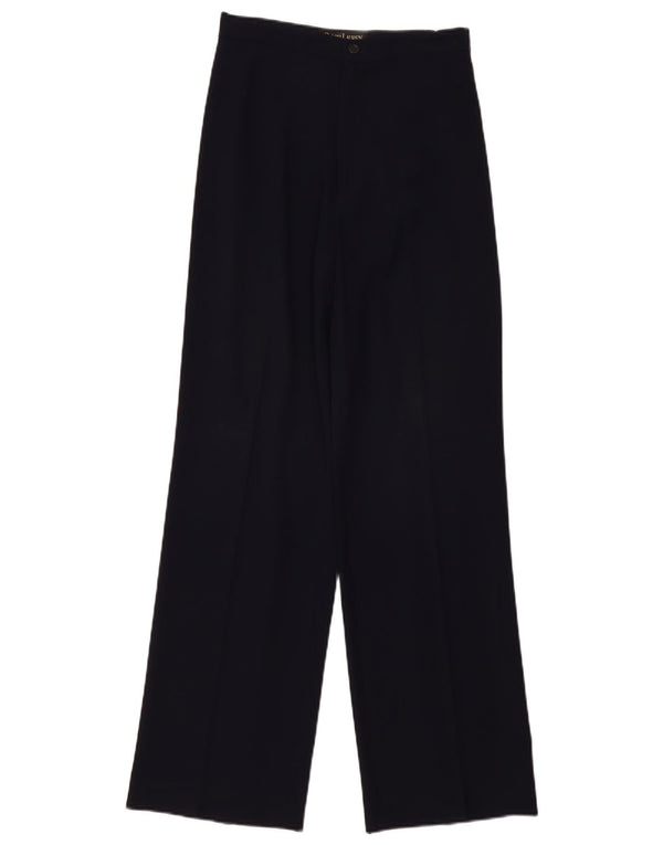 Ralph Lauren Pantalon de costume taille haute pour femme US 8 Medium W28 L31 Bleu marine