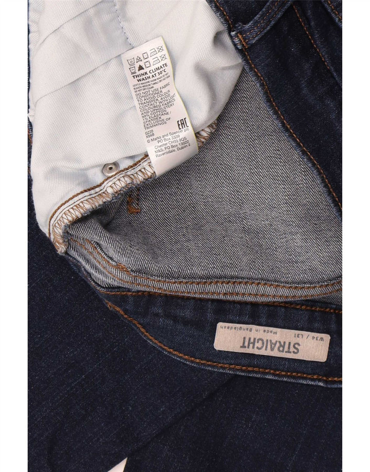 Marks & Spencer Jean droit homme W34 L31 bleu marine coton