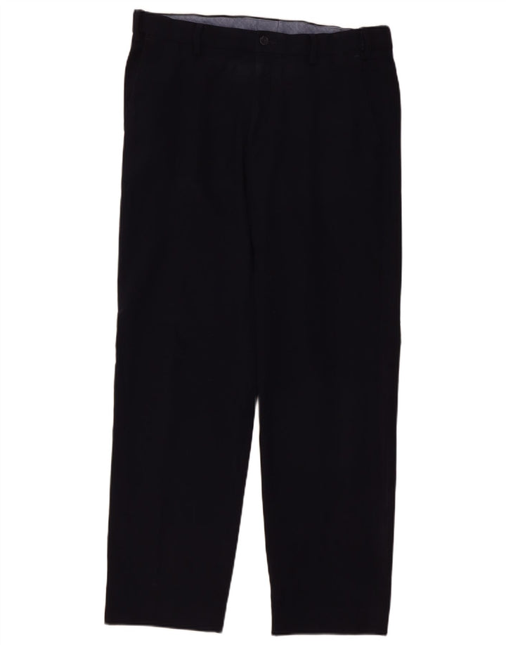 Marks & Spencer Pantalon de costume droit pour homme W34 L31 Bleu marine
