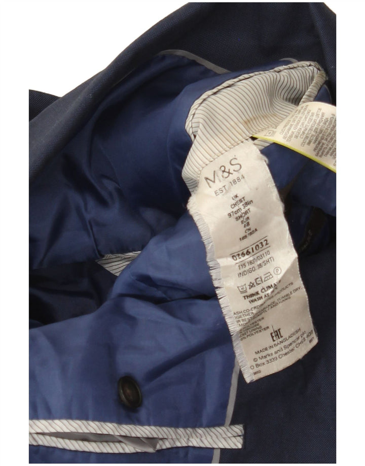 Marks & Spencer Veste blazer à 2 boutons pour homme EU 48 Bleu marine moyen
