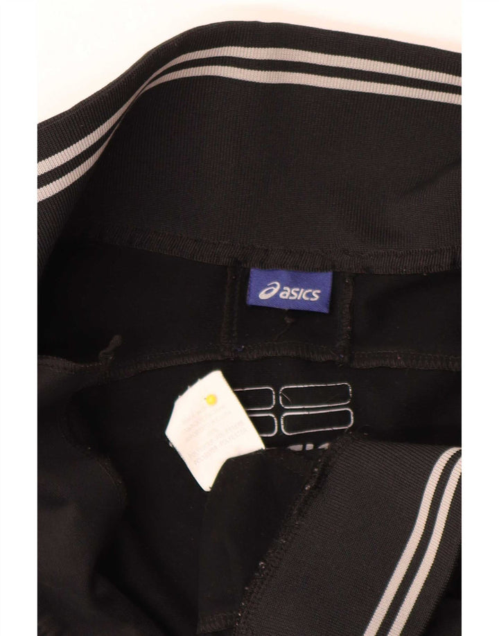 Asics Veste de survêtement graphique pour hommes, petit, noir, polyester