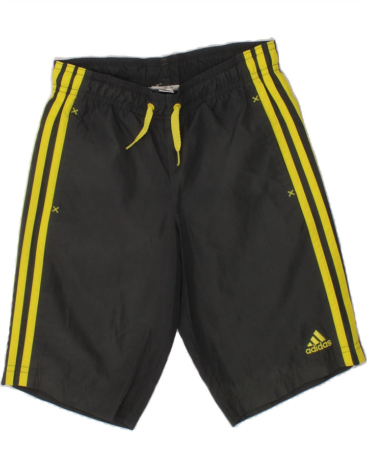 ADIDAS Boys Sport Shorts 10-11 Years  Grey Vintage Adidas and Second-Hand Adidas from Messina Hembry 