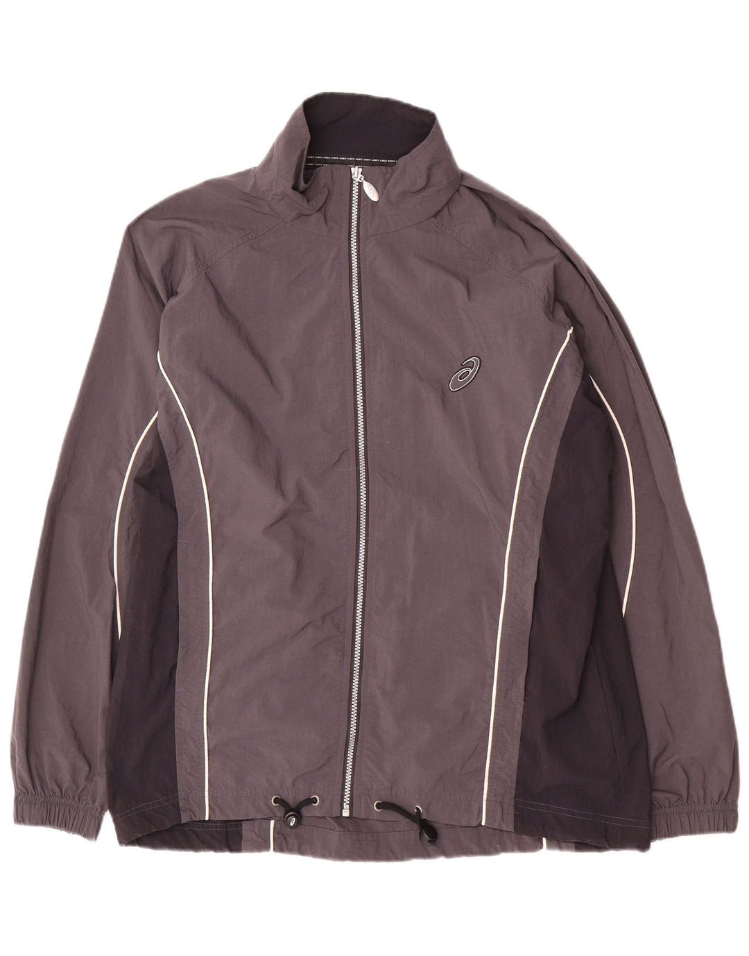 Asics Veste de survêtement pour homme Large Gris Colorblock Nylon