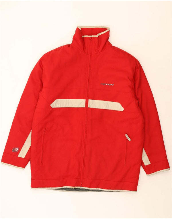 Rip Curl Veste coupe-vent pour homme UK 40 Large Rouge Colorblock Polyester
