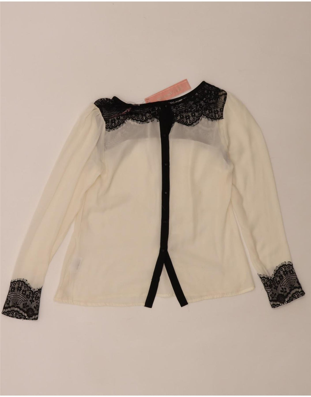 Lipsy Femme Chemisier UK 42 Medium Blanc Floral Polyester