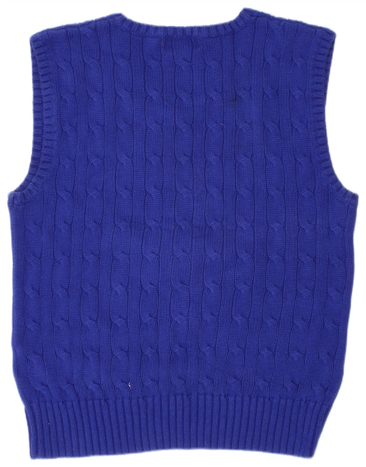 POLO RALPH LAUREN Débardeur Gilet Garçon 6-7 ans Bleu Coton