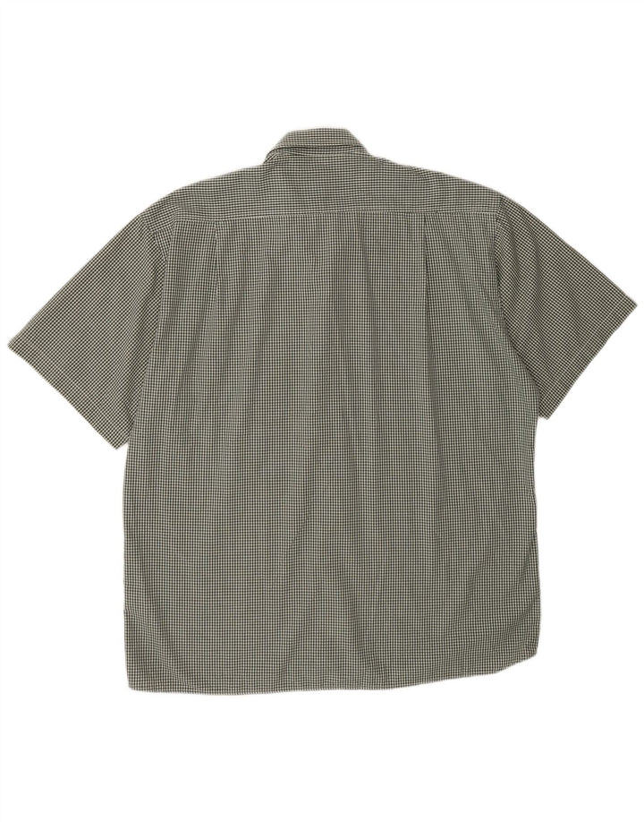 Pierre Cardin Chemise à manches courtes pour homme Taille 42 Grand Vichy vert