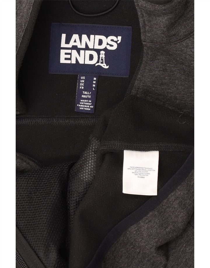 Lands End Veste de Survêtement Homme Gris Moyen Chiné Coton