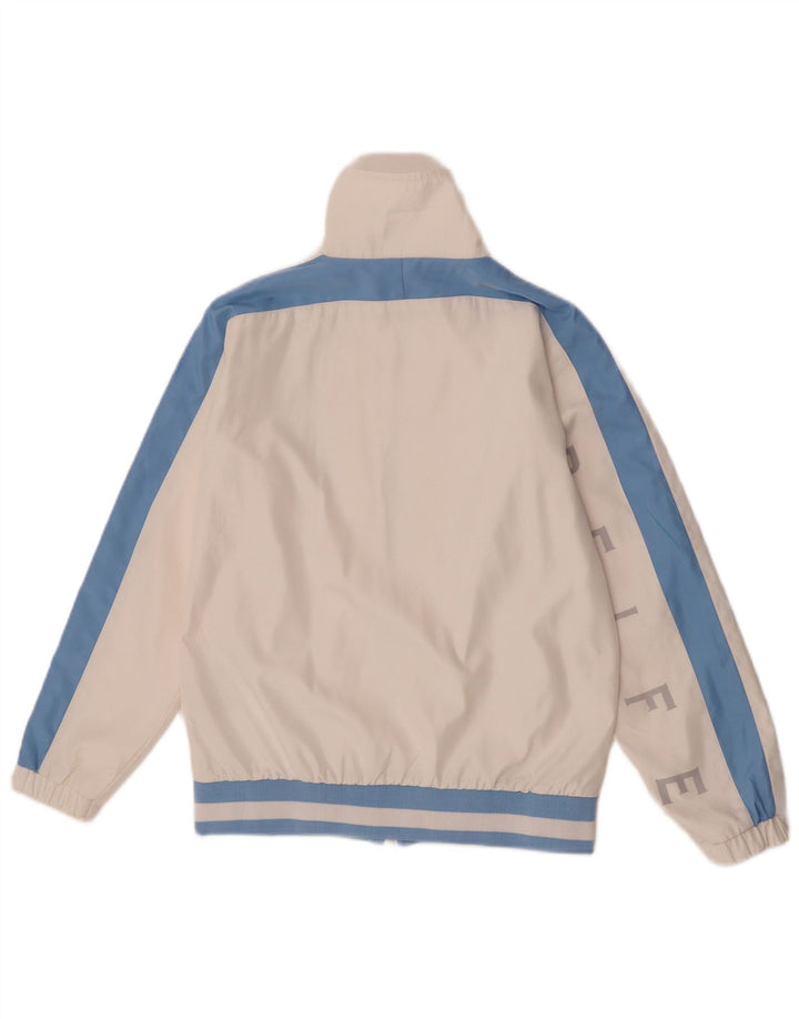 Belfe Veste de survêtement graphique pour homme Petit polyester blanc colour block