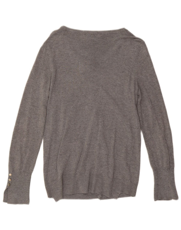 Zara Cardigan Femme Pull UK 14 Large Gris