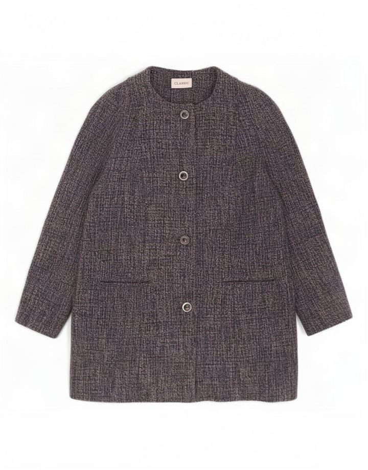 Marks & Spencer Manteau classique pour femme UK 18 XL Bleu moucheté Polyester