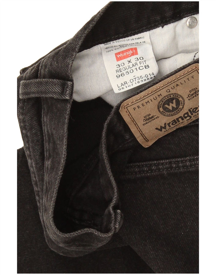 Wrangler Jean droit coupe droite W30 L30 pour homme en coton noir