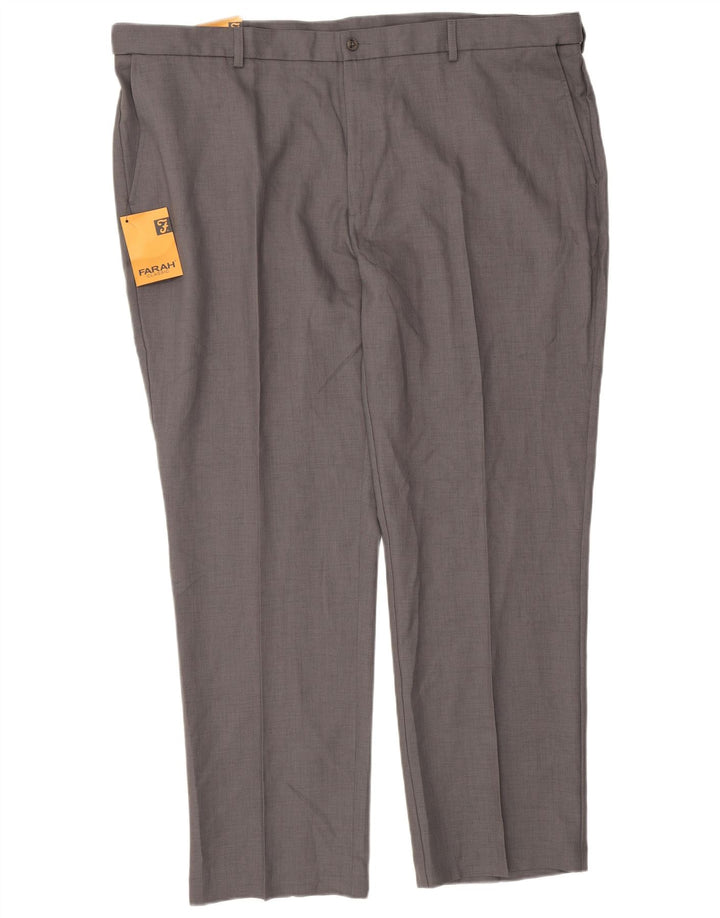 Farah Pantalon Chino Droit Homme W48 L31 Gris Polyester