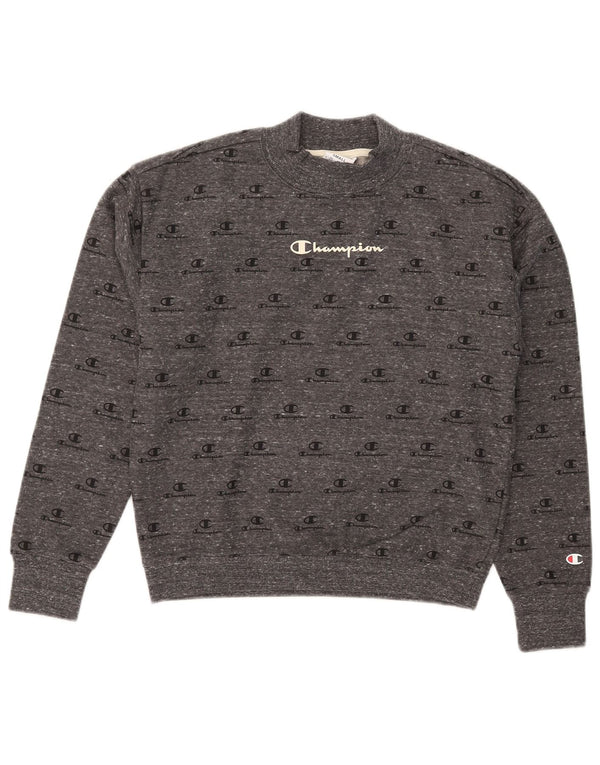 Champion Sweat-shirt court graphique pour femme UK 10 Petit gris moucheté