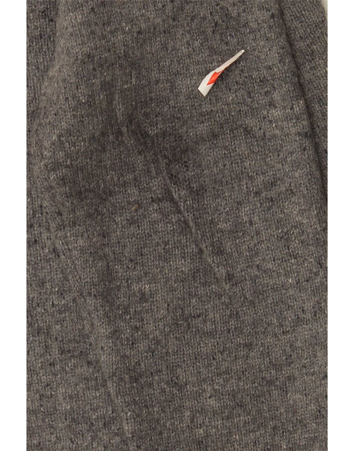 Tommy Hilfiger Pull col rond homme gris moyen en laine d'agneau mouchetée