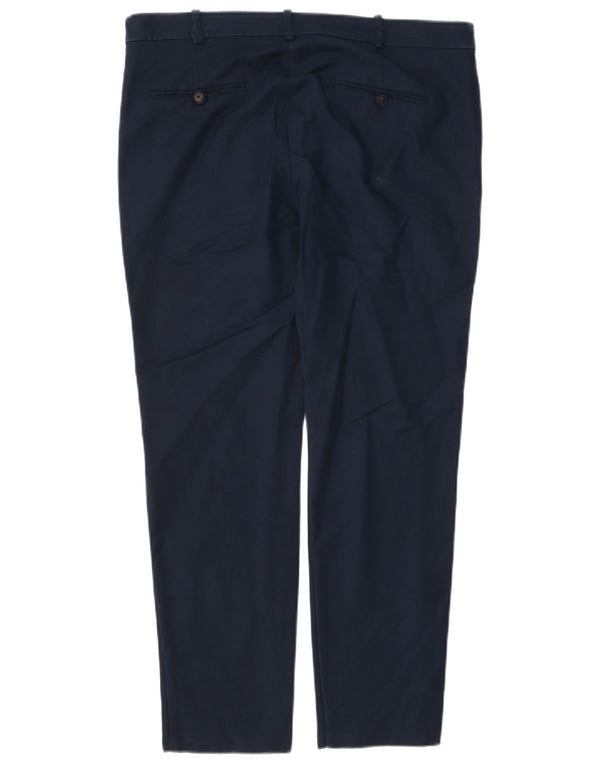 Zara Pantalon Chino Slim Femme EU 40 Medium W30 L27 Bleu Marine Coton