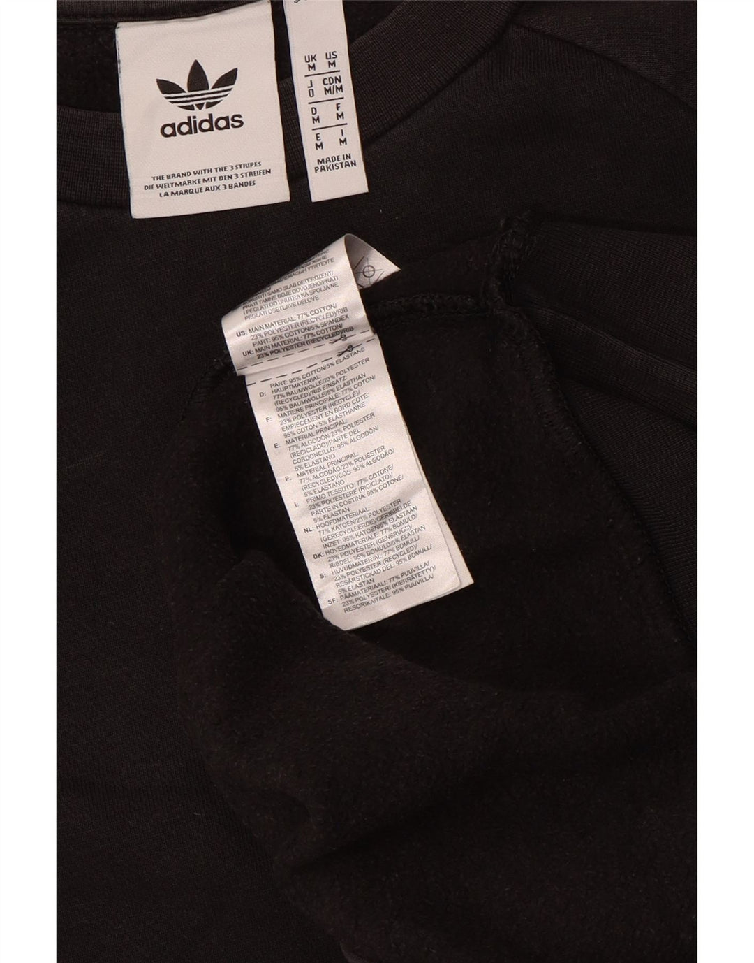 Adidas Sweat-shirt pour homme en coton noir moyen