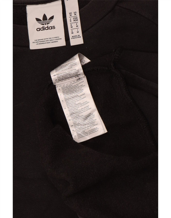 Adidas Sweat-shirt pour homme en coton noir moyen