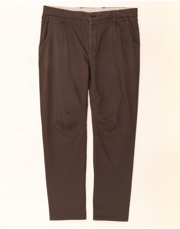 Zara Mens Slim Chino Trousers EU 46 XL W36 L30 Grey Cotton