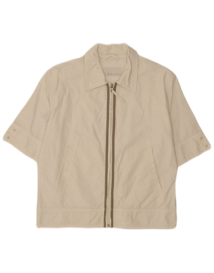 Belfe & Chemise à manches courtes pour femme UK 10 Small Blanc