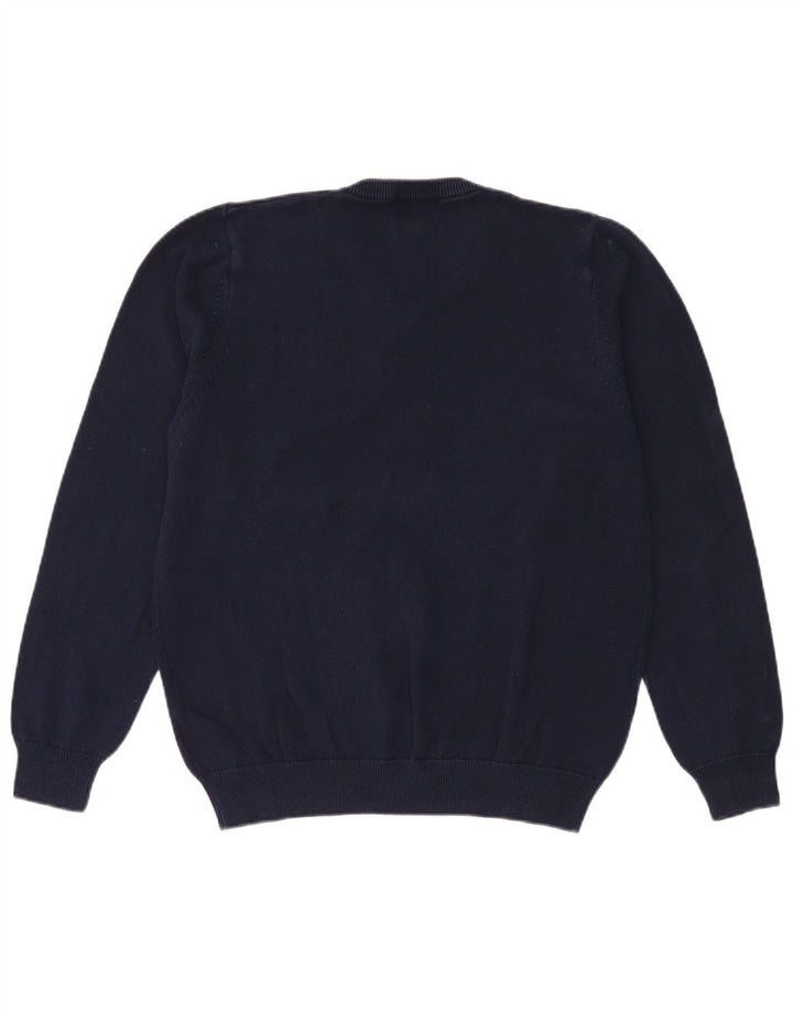 Marks & Spencer Pull col V pour homme en coton bleu marine Taille L