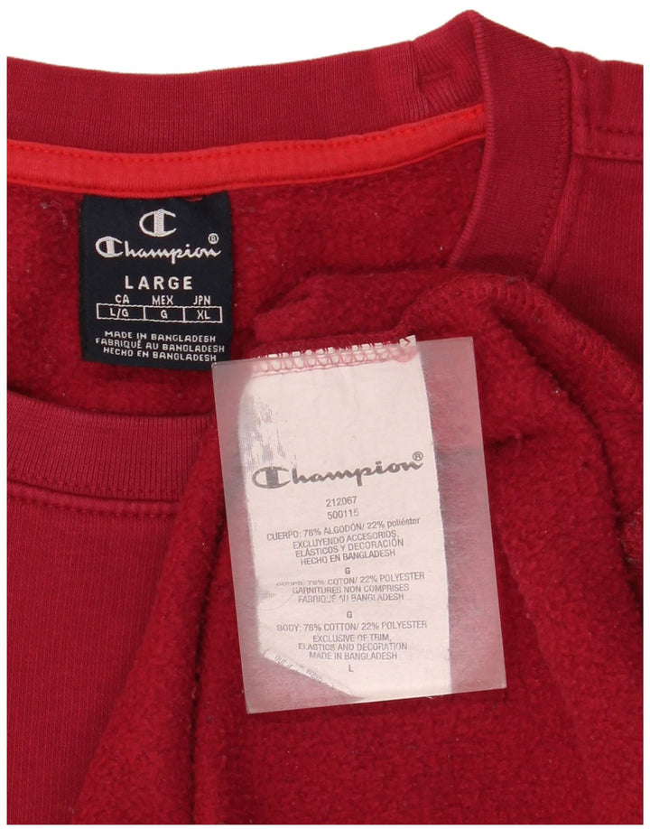 Champion Sweat-shirt graphique pour homme en coton rouge Taille L