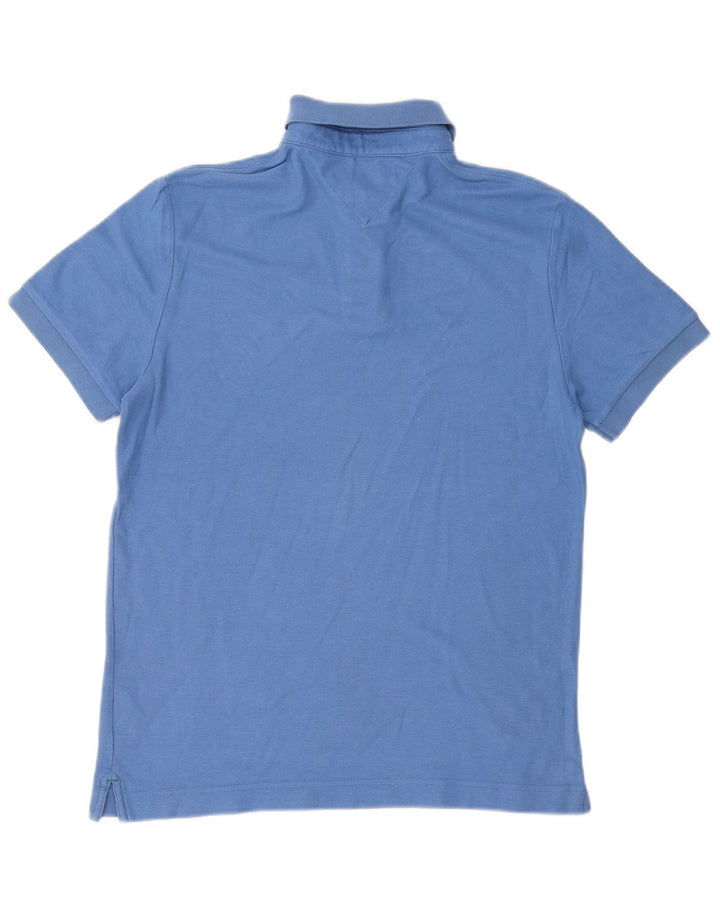 TOMMY HILFIGER Polo Custom Fit Homme Bleu Moyen Coton